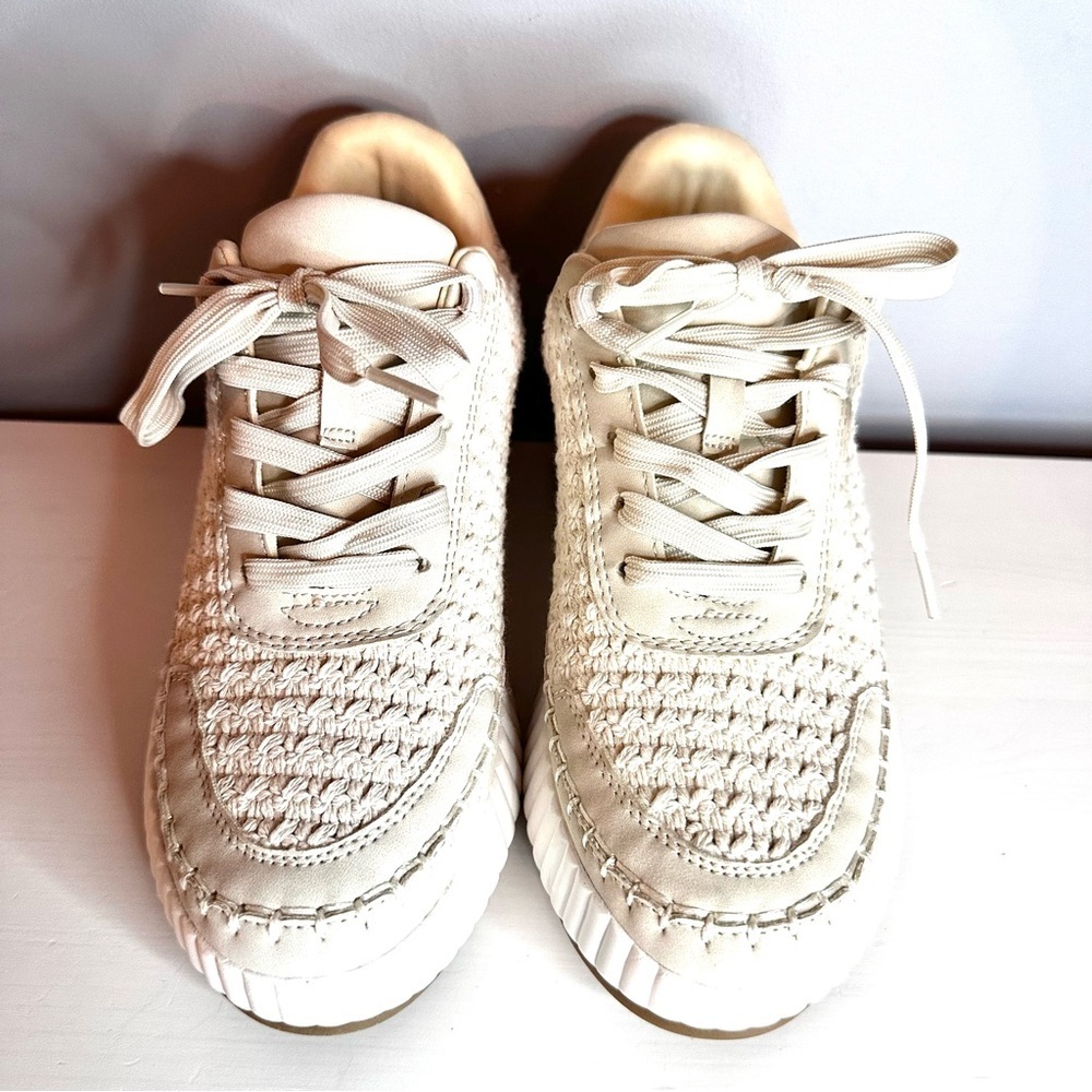 Dolce Vita - Women’s, Fredi, Sneakers, Platform, Natural Knit, Woven, Size 7 - Picture 2 of 12